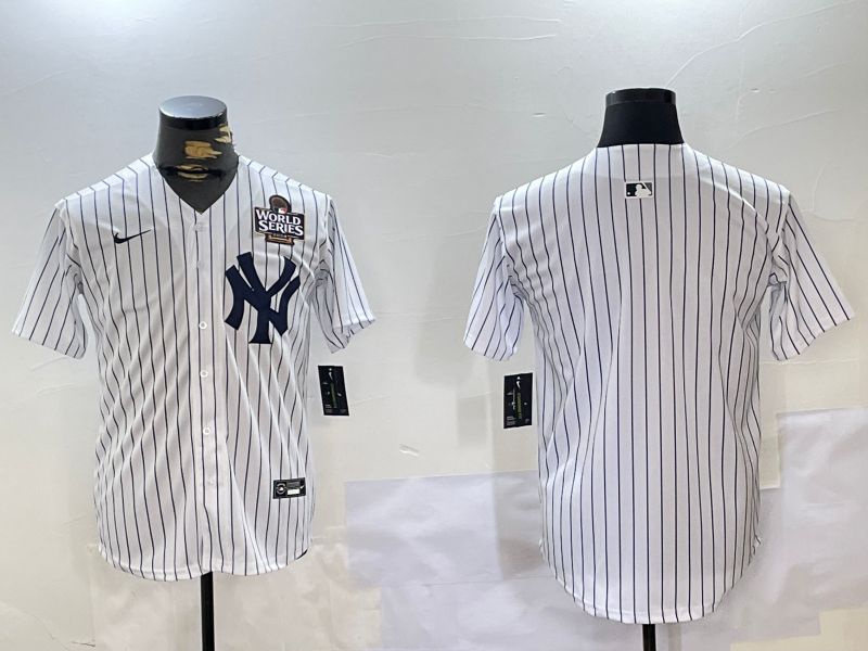 Men New York Yankees Blank White stripe Game 2024 Nike MLB Jersey style 102720->new york yankees->MLB Jersey